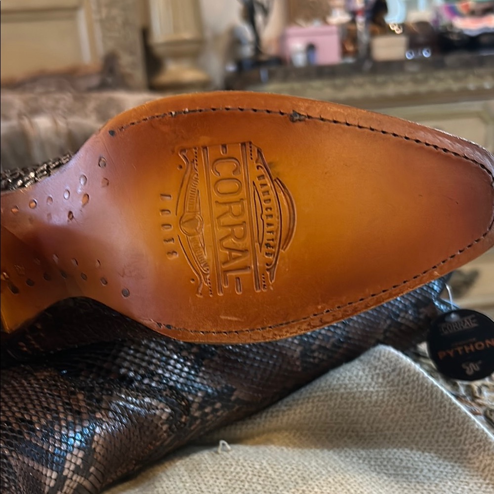 Corral Python Leather Boots - Picture 3 of 8